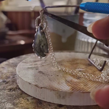 Deep Blue Labradorite Necklace