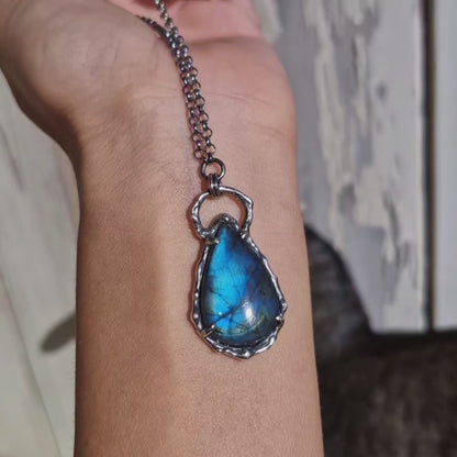 Deep Blue Labradorite Necklace