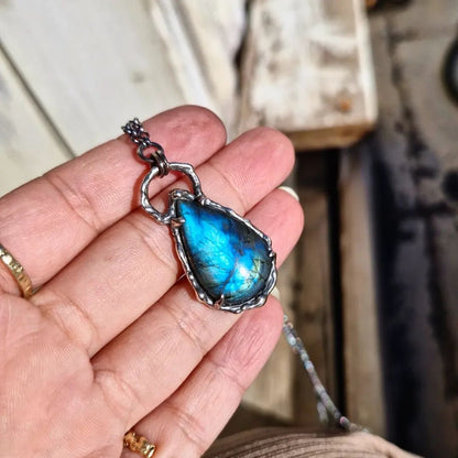 Deep Blue Labradorite Necklace