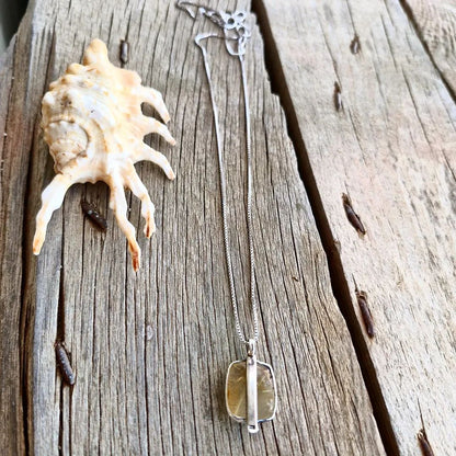 Golden Rutilated Quartz Unisex Long Necklace - Pyāra Designs