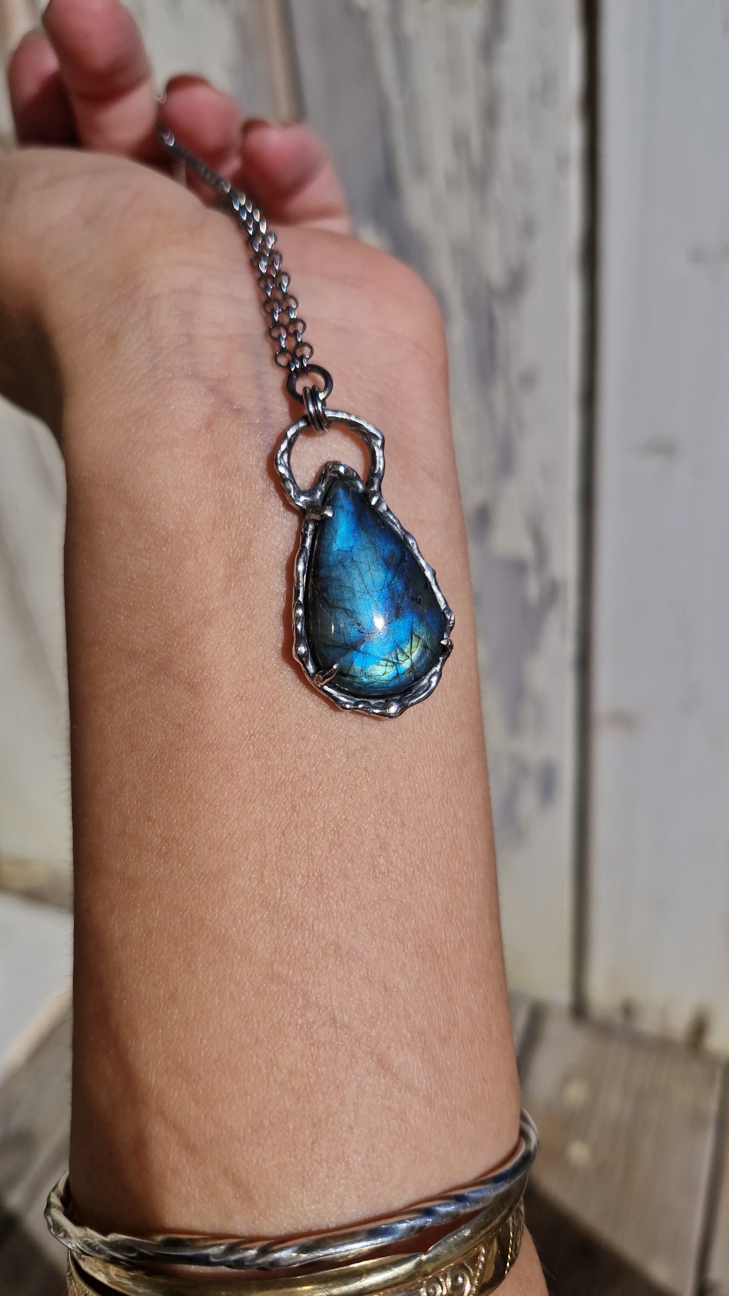 Deep Blue Labradorite Necklace