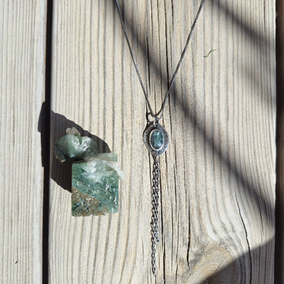 Mint Kyanite Aurora Necklace