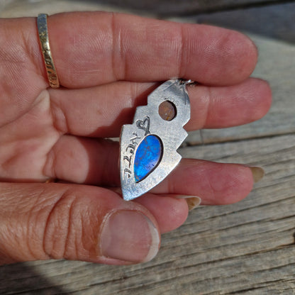 Moonstone & Orange kaynite Gemstones Necklace