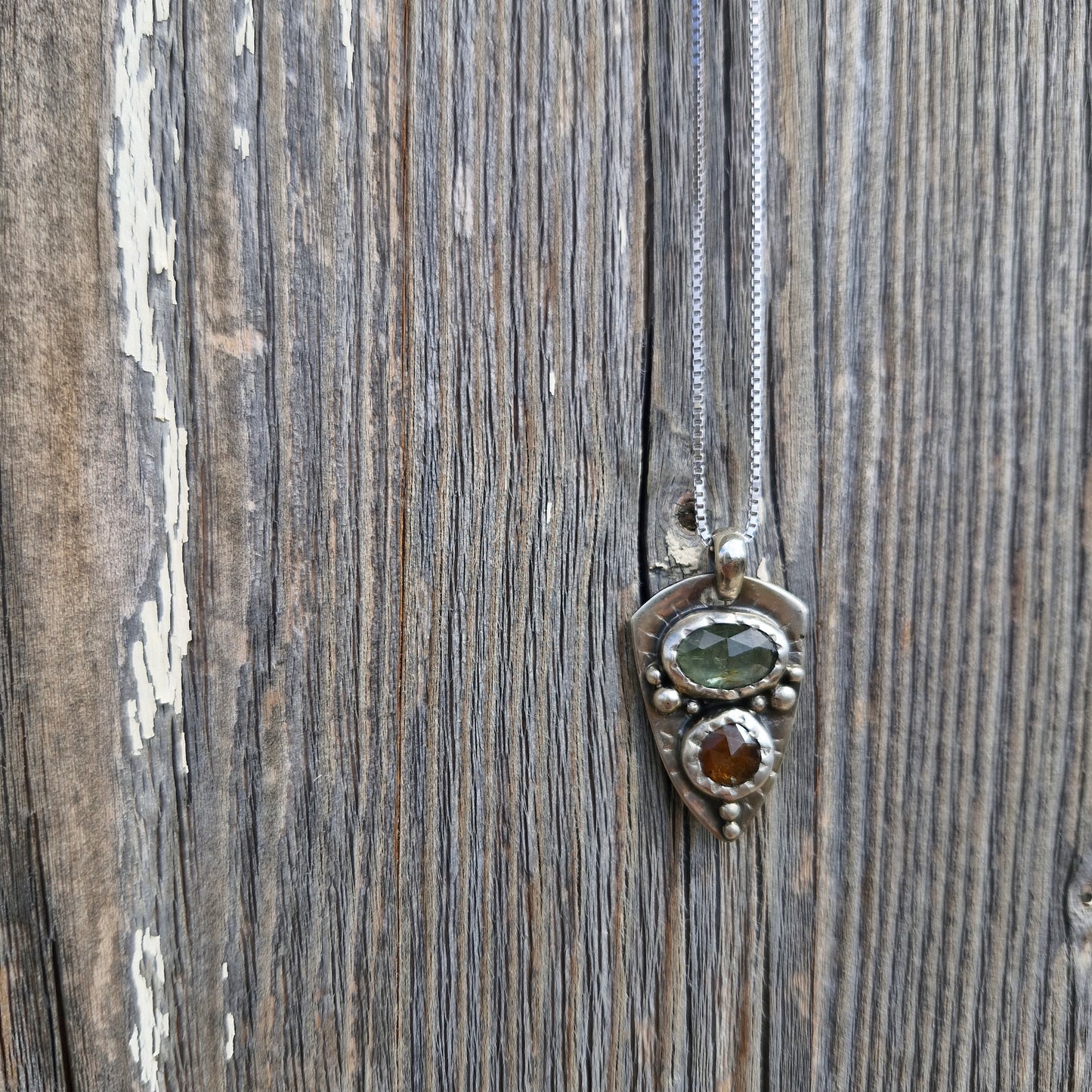 Green & Orange kaynite Gemstones Necklace - Pyāra Designs