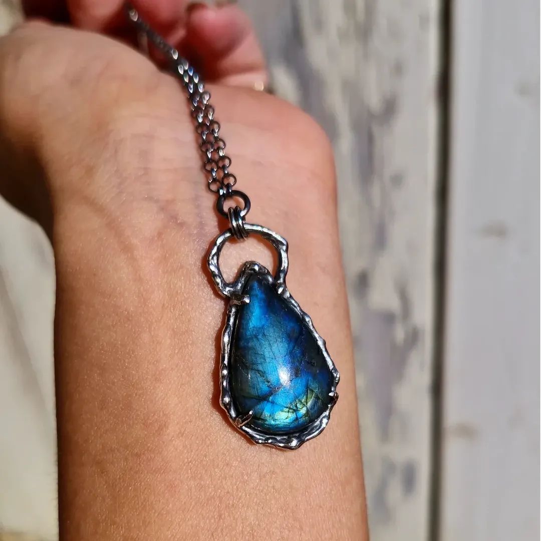 Deep Blue Labradorite Necklace