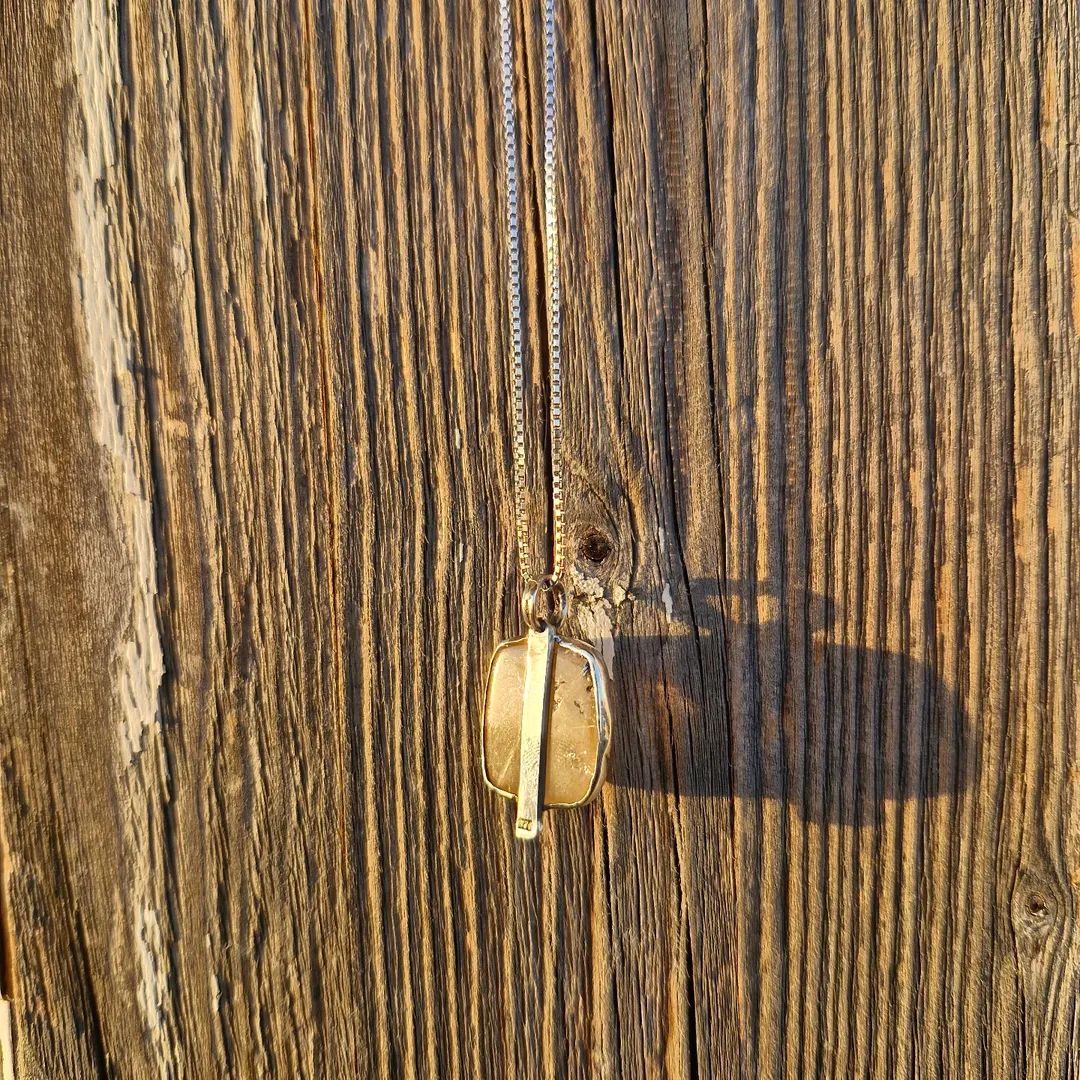 Golden Rutilated Quartz Unisex Long Necklace - Pyāra Designs