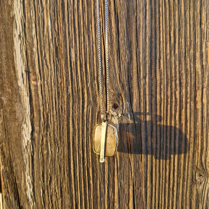 Golden Rutilated Quartz Unisex Long Necklace - Pyāra Designs